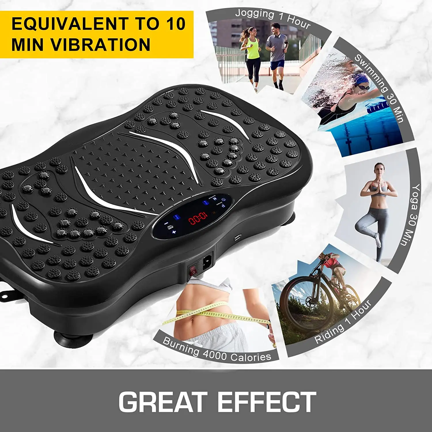 Phenitech Smart Band Vibration Platform Body Slimming Machine 200W Body Fitness Device Body Massager