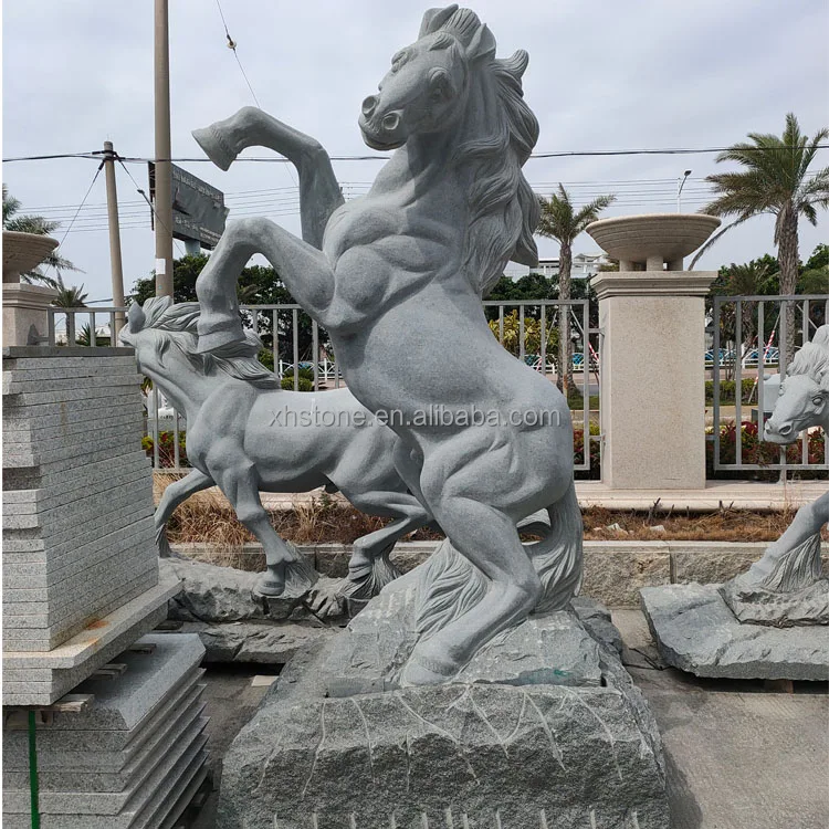 中国十二支動物彫刻等身大屋外天然花崗岩中国疾走大馬彫刻像| Alibaba.com
