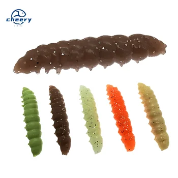 CHEERY 40mm Floating Silicone Topwater Insect Bait for Perch Bass Trout-Artificial Soft Lure for Freshwater Fishing Tackle – Soft Lure – view 2