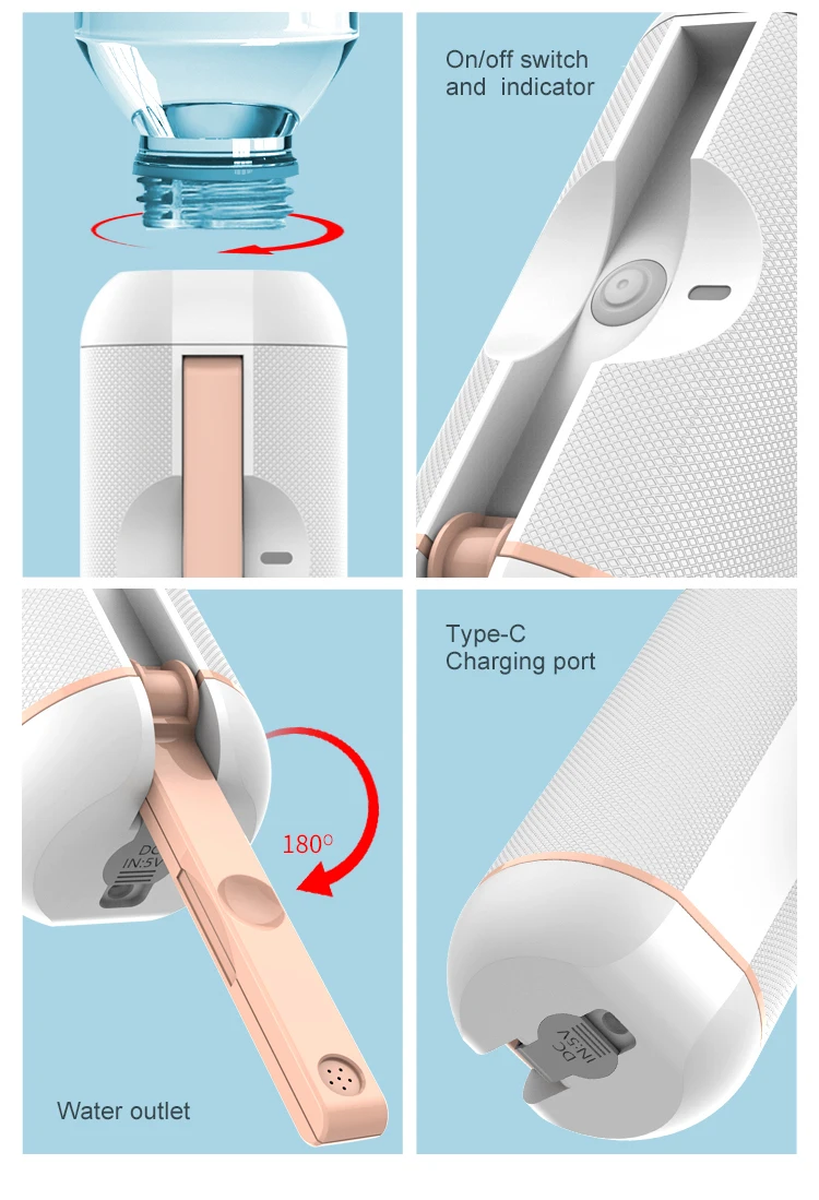 Electric Pocke Bidet Bottle Sprayer  for Travel USB-C Rechargeable Travel Portable Bidet for Women/Men factory