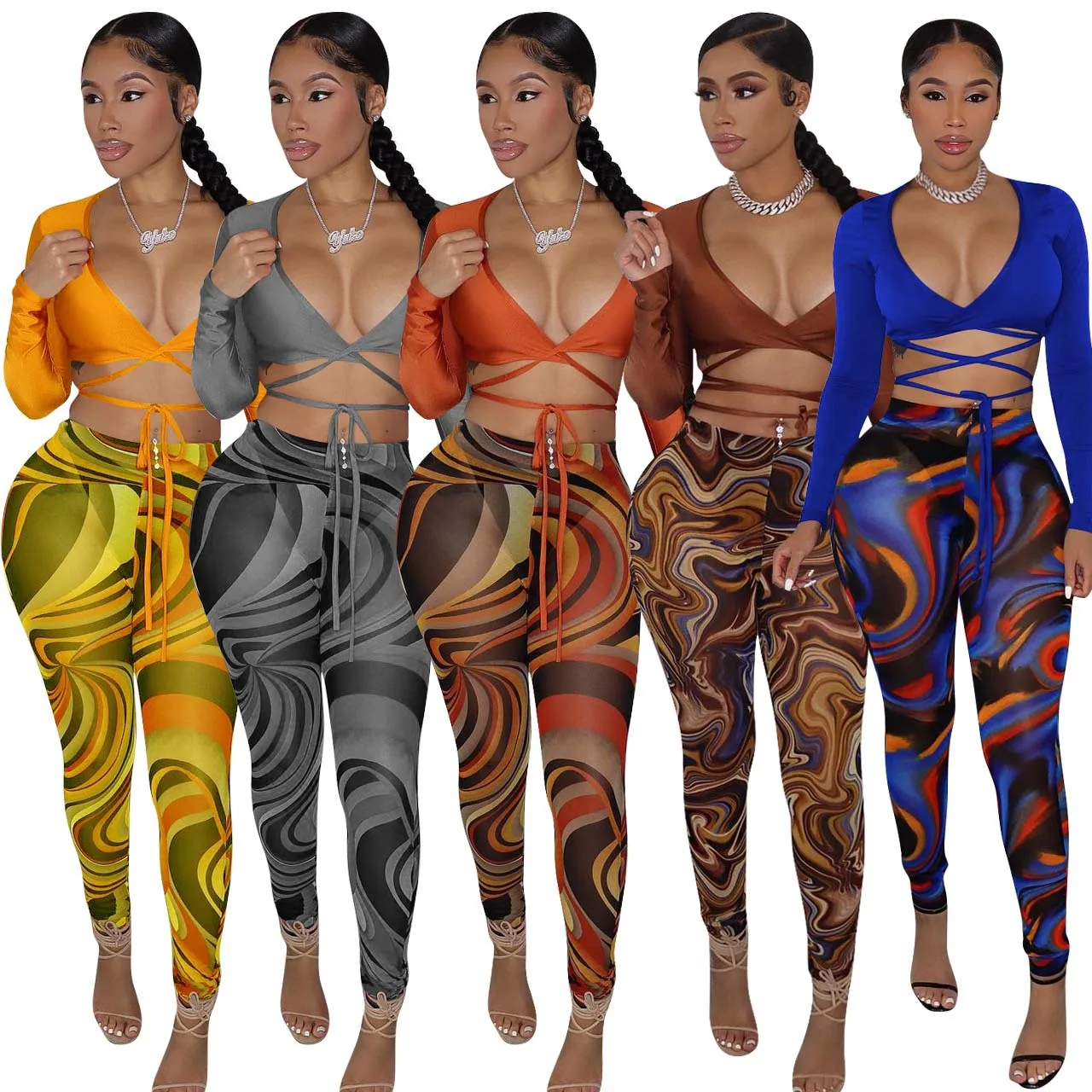 Camiseta De Manga Larga Y Leggings Estampados Para Mujer,Conjunto De Dos  Piezas,2022 - Buy Pantalones Y Camisa,Gráfico Leggings Y Camiseta,Sexy 2  Piezas De Mujer Product on Alibaba.com