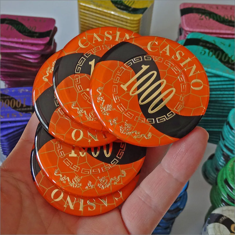 Poker Chips With Number Texture Patterns,Antifake Poker Chips Round