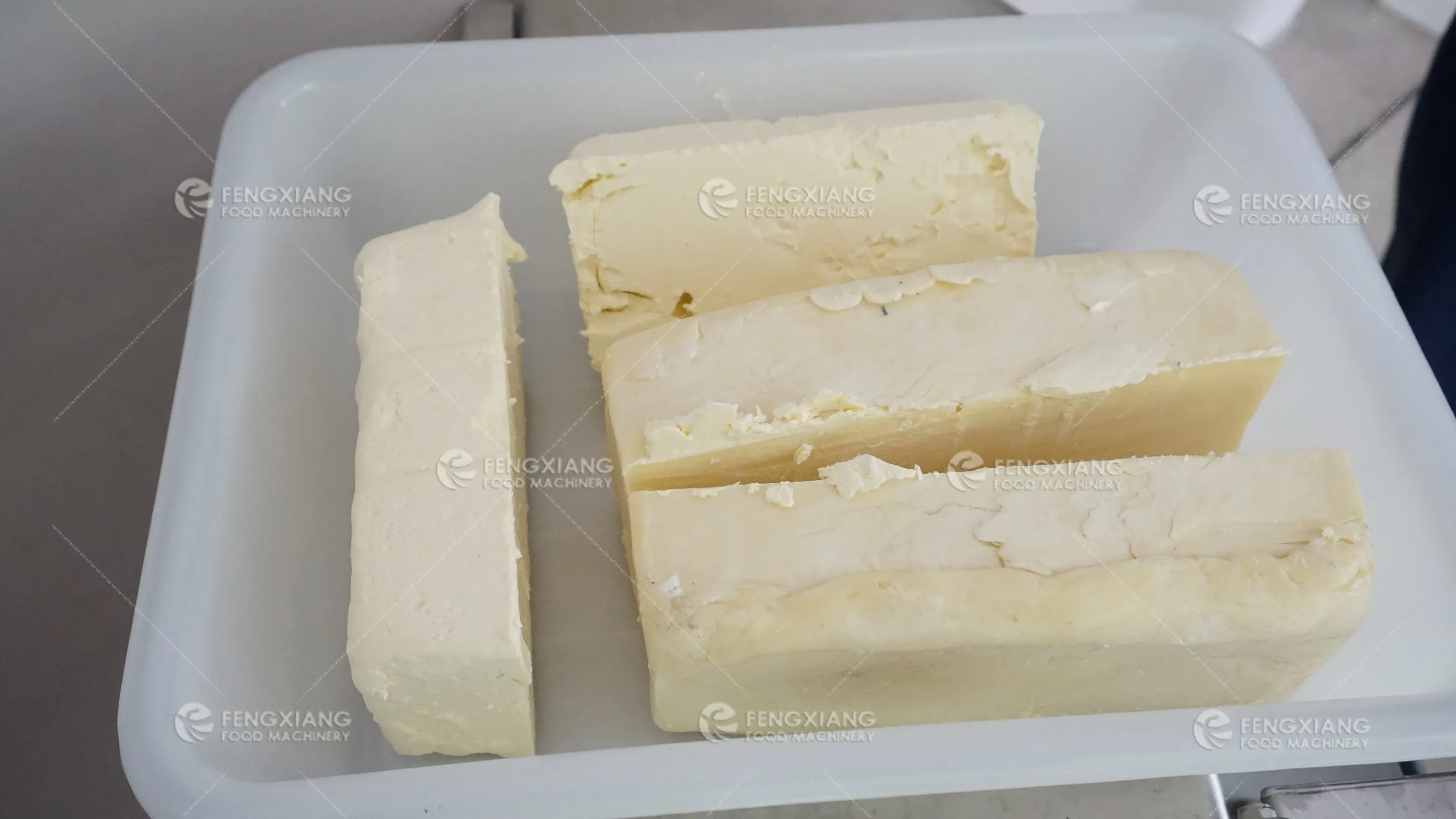 Pneumatic Cheese Dices Slices Cutting Chopper Air Compressor Cheese Stripping Slicing Machine