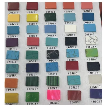 Synthetic resin turquoise, the raw material for jewelry production, can be customized in various sizes