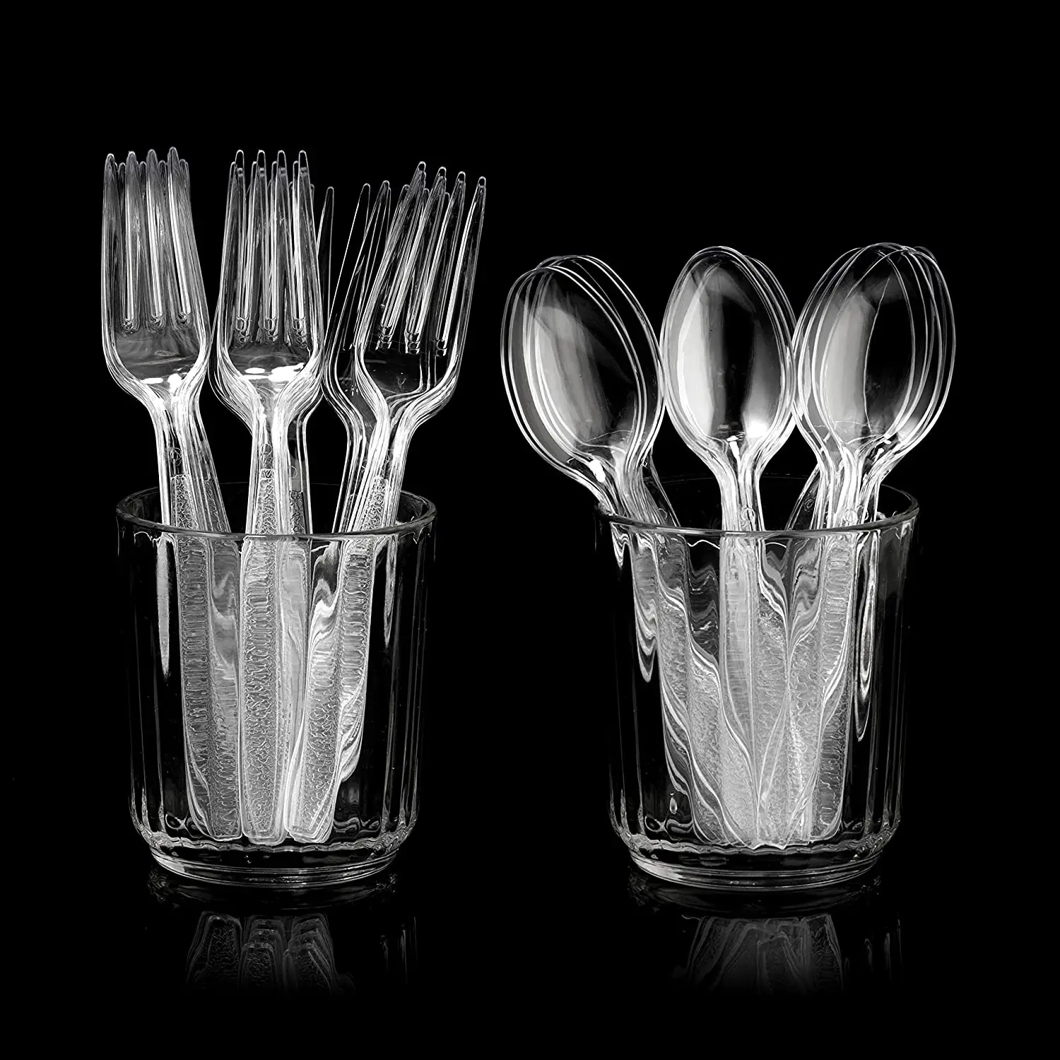 Healthy Plastic Clear White Black Heavyduty Disposable Plastic Fork