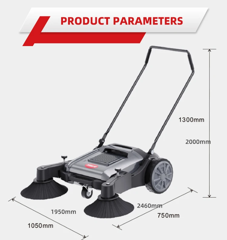 Best Selling Hand Push Turf Leaf Artificial Grass Street Floor Sweeper