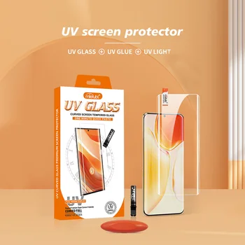 In Stock UV 3D Curved Tempered Glass Liquid Full Screen UV Glass Screen Protector for REALME 15/15 PRO