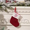 Calcetín navideño con letras bordadas de dibujos animados d