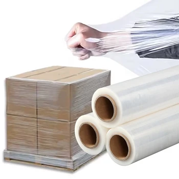 Plastic Packaging Material Film Strech Film Roll Price Manual & Automatic Use For Pallet