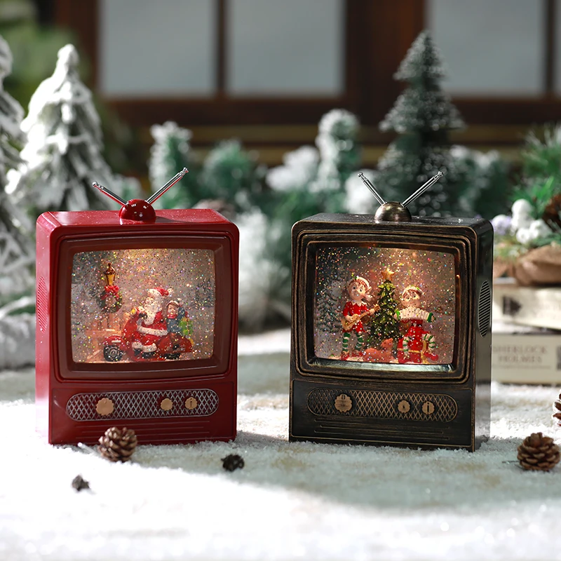 Lanterne Boule à Neige De Noël 10 Pouces – Bonhomme De Neige Musique Et Lumière – Neuve