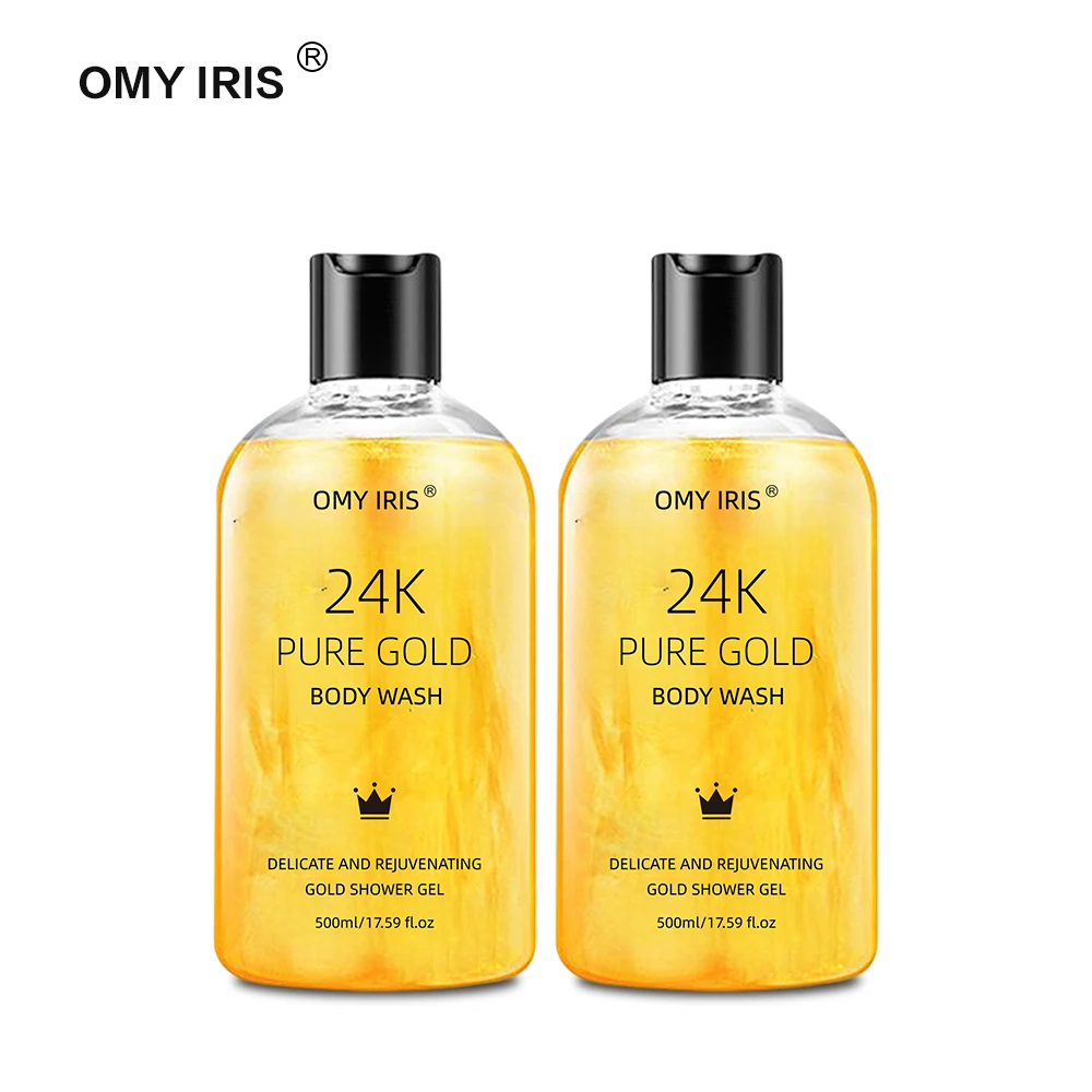 Private Logo 24K Pure Gold Shower Gel Smooth Skin Whitening Body Wash Women  Fragrance Shower Gel
