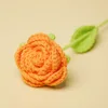One finished orange flower