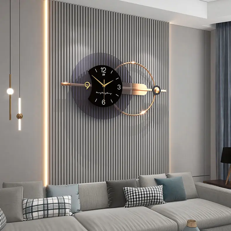 Wall Clock Gold Design Wholesale Cheap Nordic Big Watch Metal Large Metal Modern Decorative Digital Luxury Home Decor Wall Clock