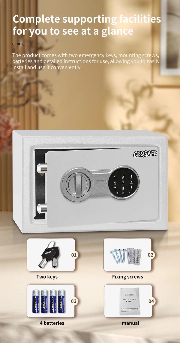 CEQSAFE Small Office and Home Security Money Electronic Digital Safe Box manufacture