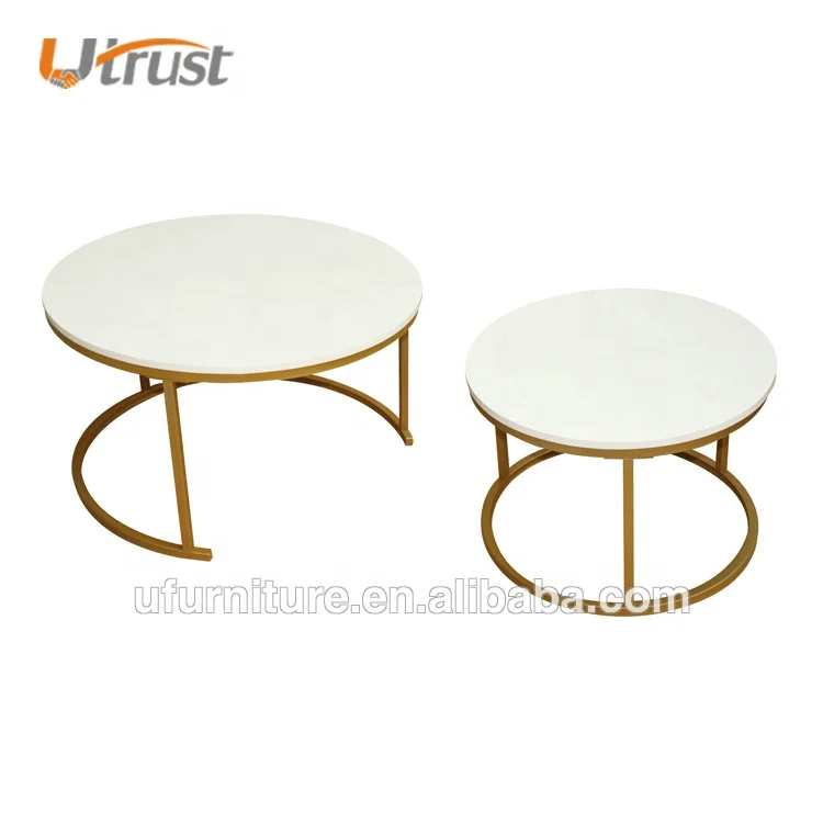 Popular Simple Steady MDF Coffee Tables Italian Design Stainless Steel Side Table Modern Coffee Sets Coffee Table Golden Legs
