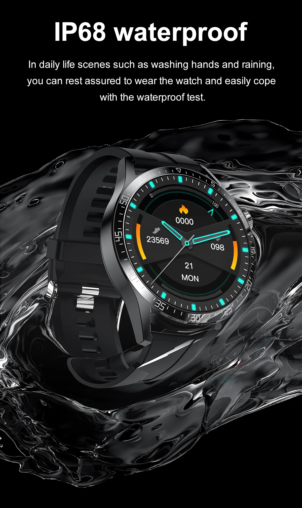 H40 Sport Smartwatch - IP68 Waterproof Fitness Tracker - WHAT A TOOL.