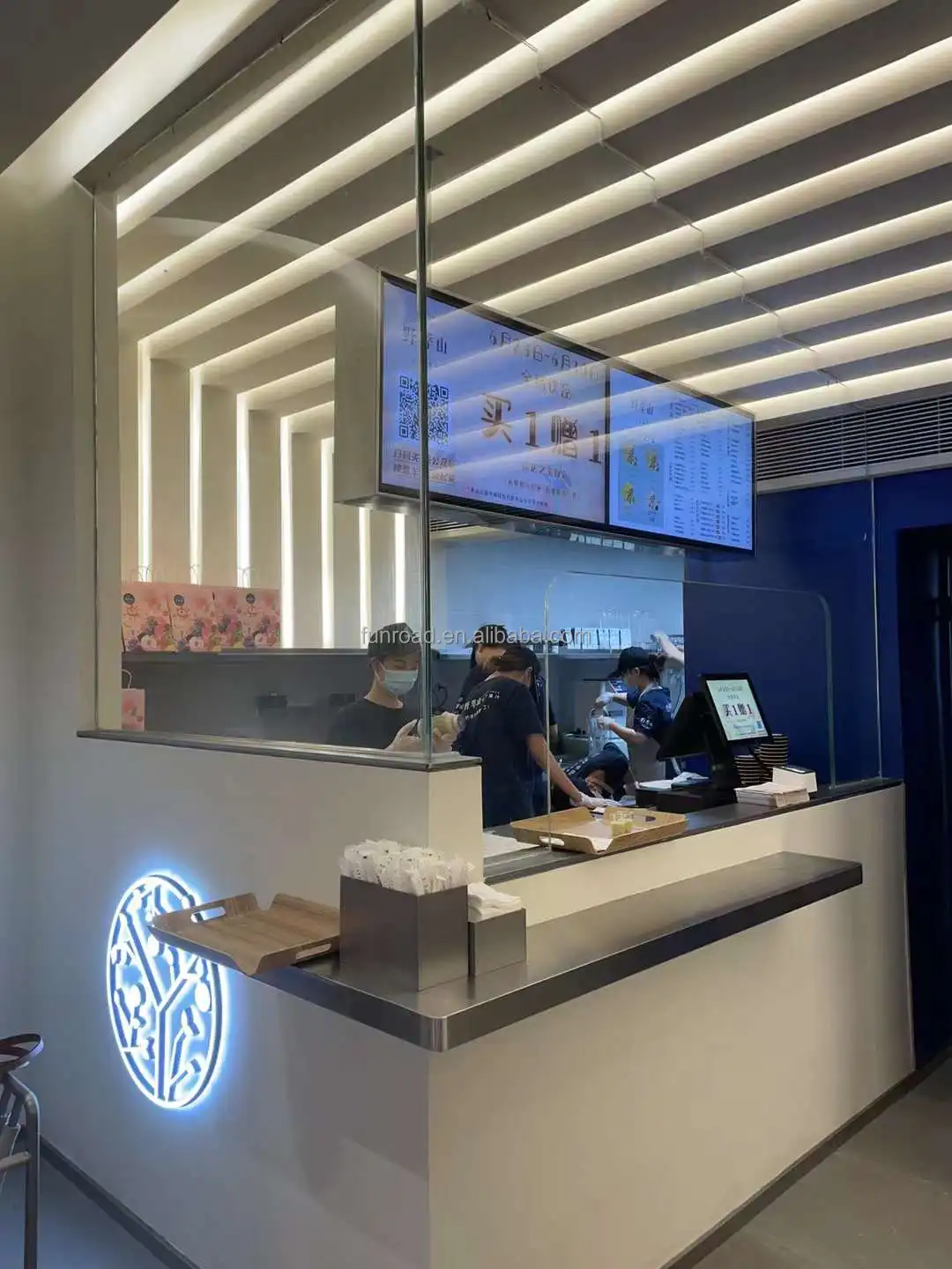 Modern Design Juice Bar Interior Display Bar Counter Bubble Tea Coffee ...