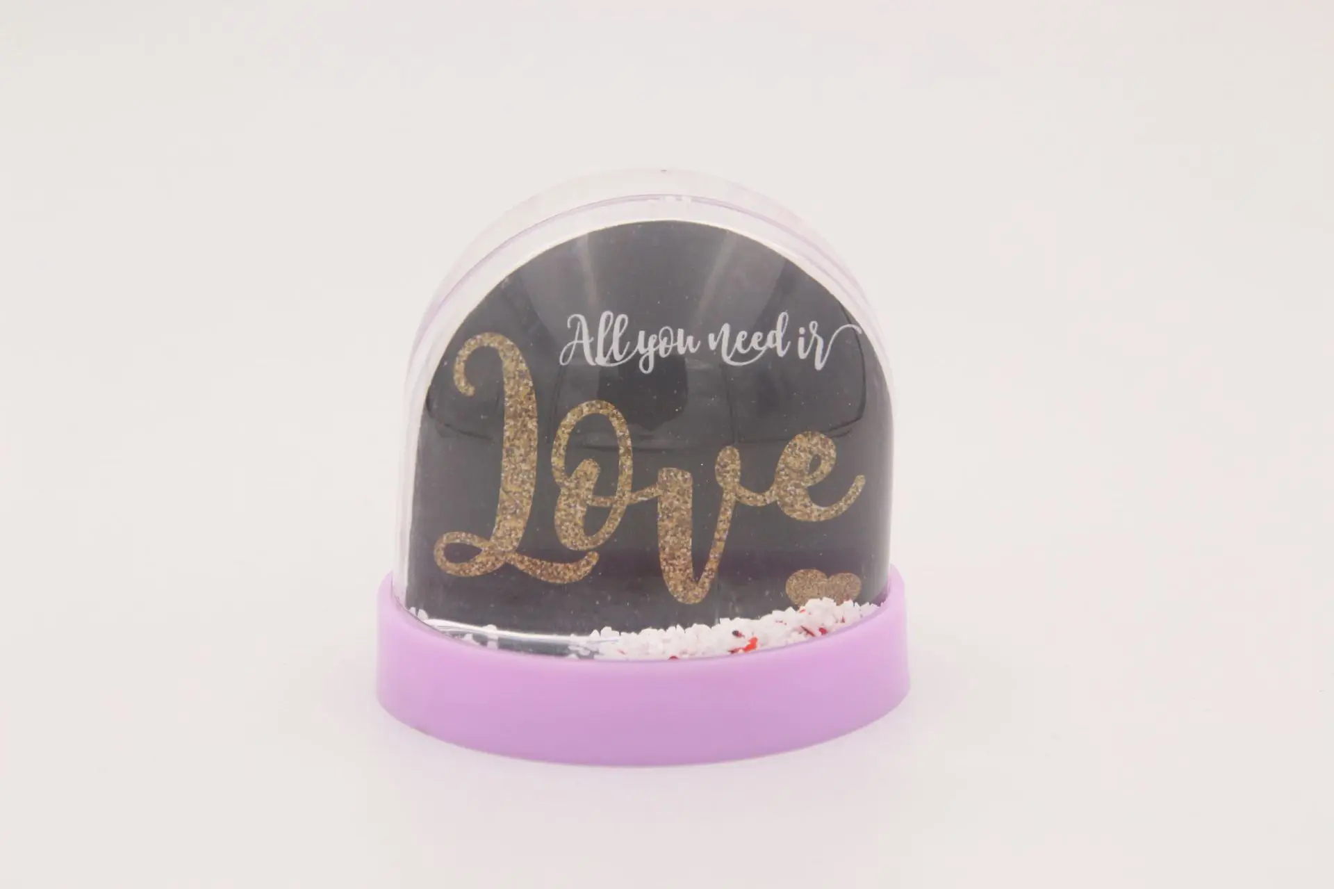 Custom Glitter Snow Globe Photo Frame - Clear Acrylic Water Globe for ...