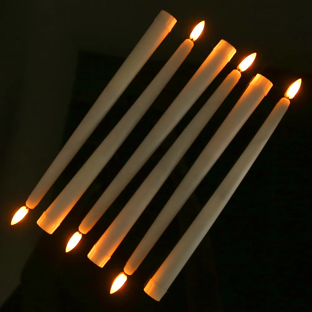 6 pezzi senza fiamma lampeggiante LED candela pulsante batteria lampada luce del tè simulazione
