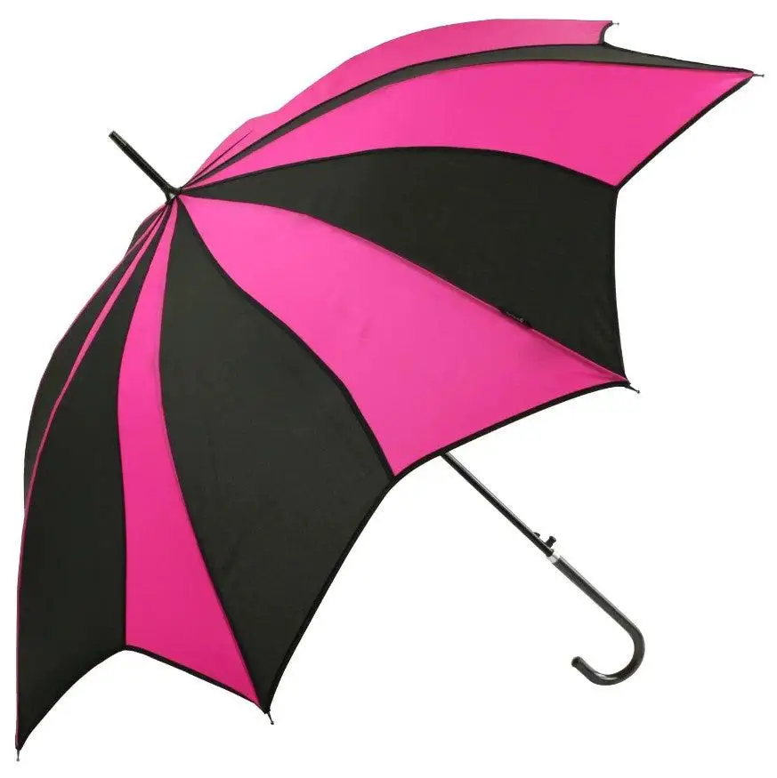 LOTUS Color Block Custom Color Logo Straight Maple Leaf Rotation Fashion Swirl Umbrella