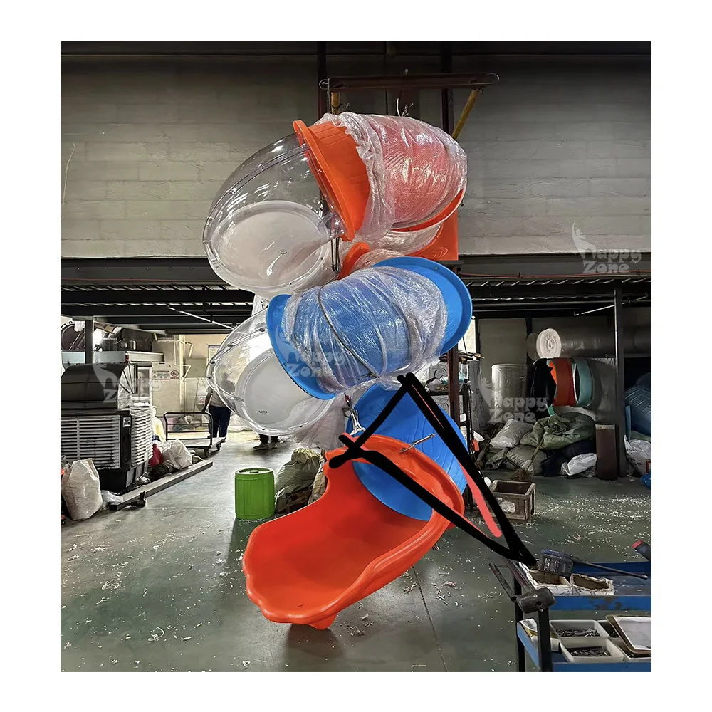 Factory Direct Transparent Slide Half Clear Tube Slide  Customized Color for Children Playground Indoor Outdoor
