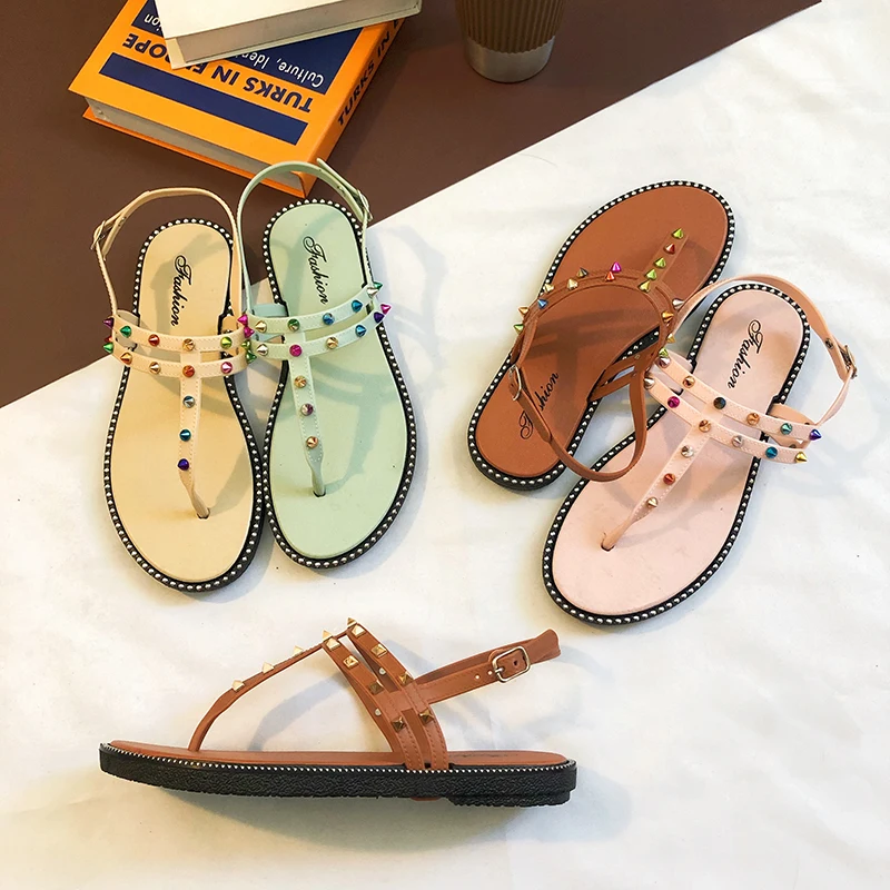 2022 Ladies Shoes And Sandals Fashion Summer Flat Sandals For