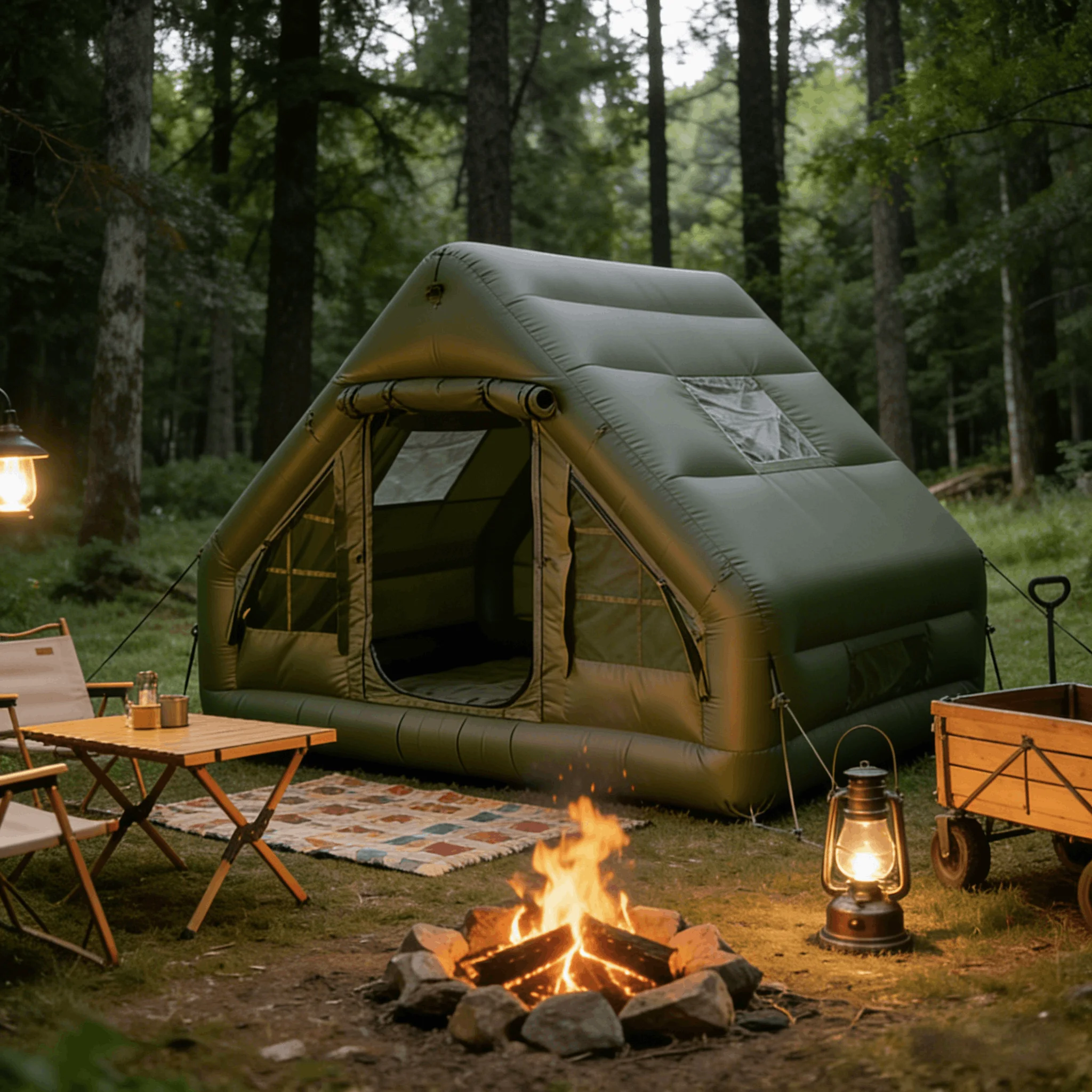 Bushcraft Wilderness Airbeam Tent Six Sqm Forest Green 300d Oxford Off Grid Backcountry Shelter Fast Pitch 15kg Wholesale - Buy Product on Alibaba.com