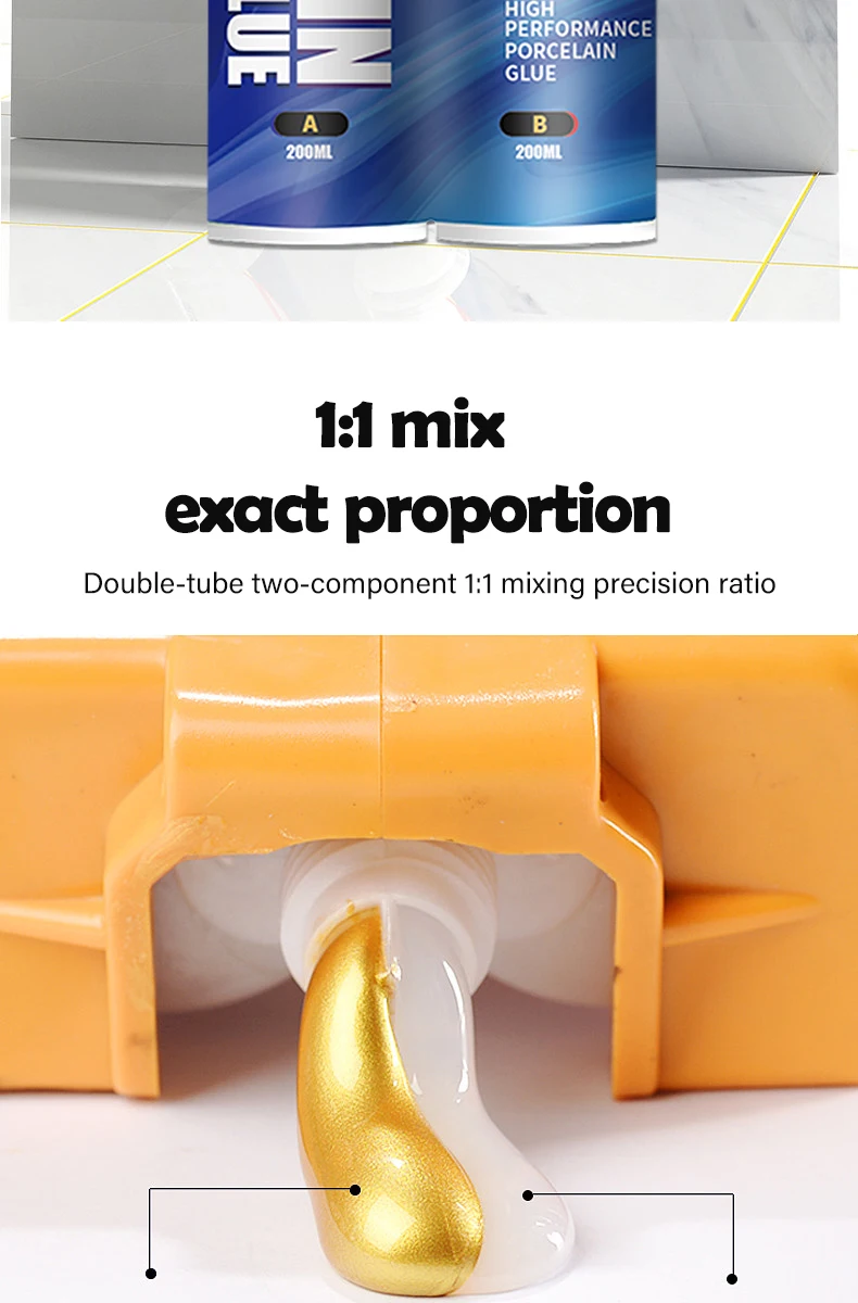 Double Waterproof Tile Flexible Tile Grout Epoxy Grout Glitter Silver