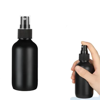 4oz Refillable Matte Black Empty Boston Spray Fine Mist Glass Bottles for Perfumes and Aromatherapy
