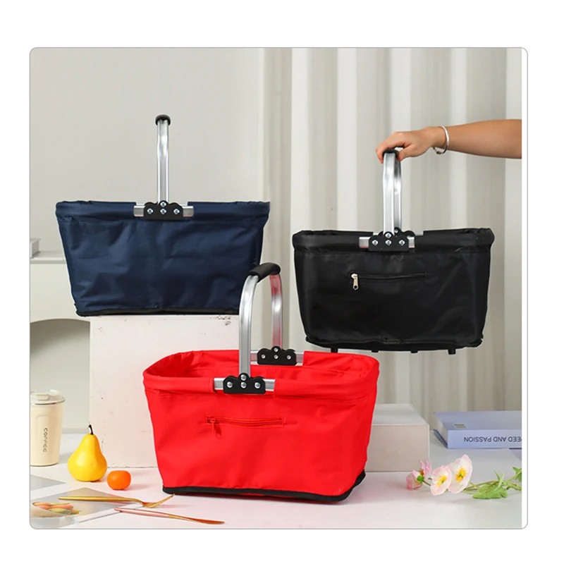 Collapsible Market Basket Camping Convenient Rope Storage Basket