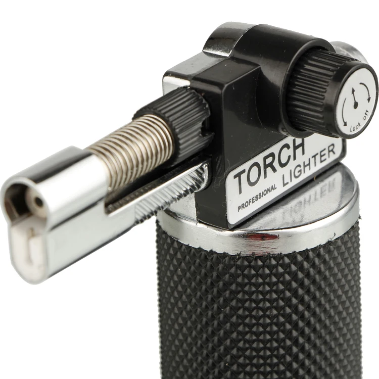 Gf-829 China Custom Single Jet Flame Dental Jewelry Black Gas Blazer Butane Torch Lighter