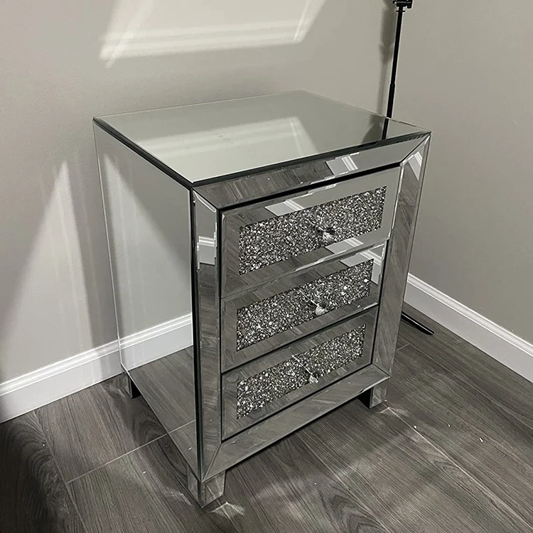 Modern Mirror Drawer Contemporary Nightstands Home Furniture Luxury End