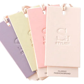 Luxury Custom Logo Clothing Tags Green Card Clothes Label Special Paper Hang Tags T-shirts Jackets Business Garments Bags