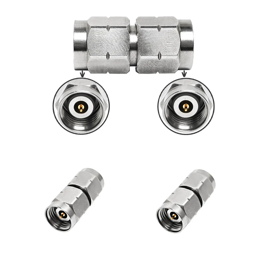 Short Length  DC-40GHz Stainless SteelRF Connector 2.4mm  Male to 2.4mm Male RF Wave Microwave Coaxial Adapter