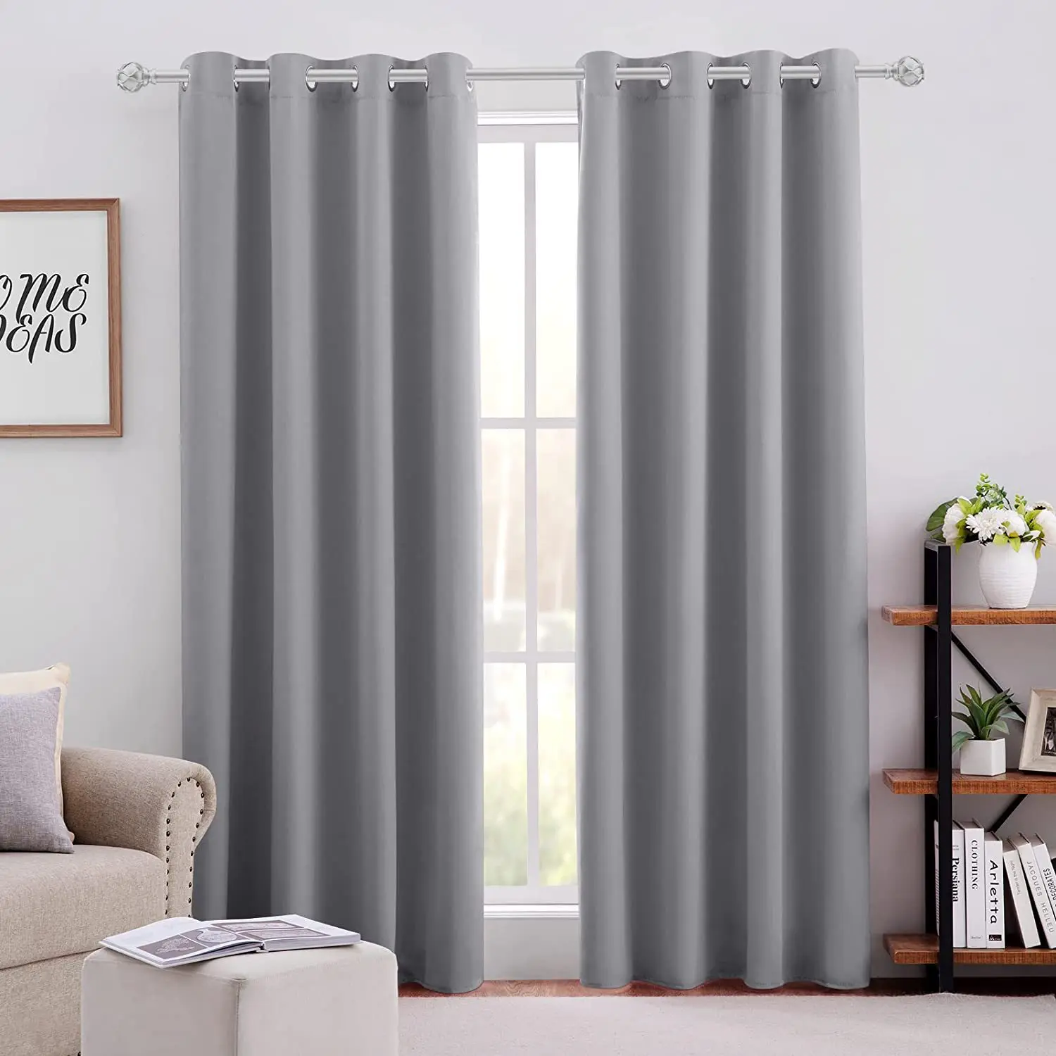 High Quality Solid Color Curtains in Stock Plain Color Curtains Ready to Ship White Color Curtains