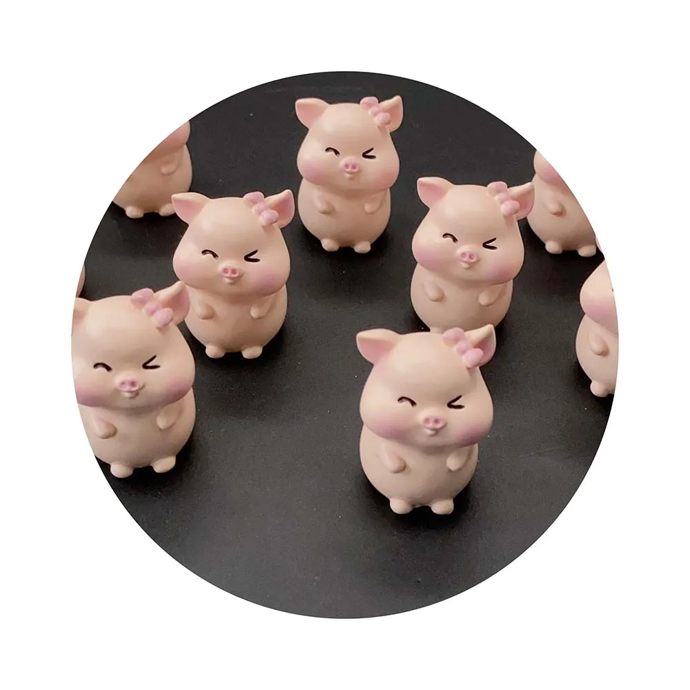 lovely⭐︎pig Bulk 100 Pcs Lovely Cartoon Piggy Figurines for DIY Crafts