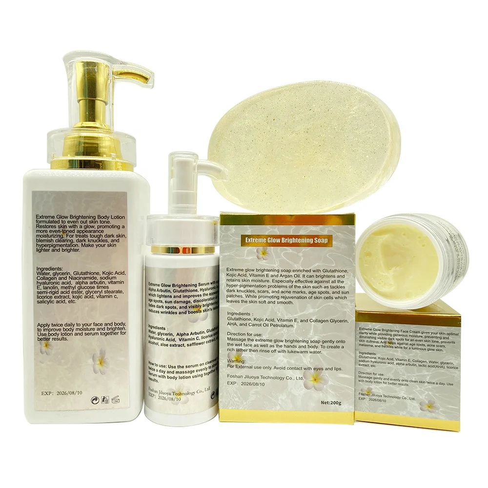 Private Label Skin Care for African Glowing Clarify Anti Stain Brightening  Repairing Diamond Black Skin Kits No Side Effect