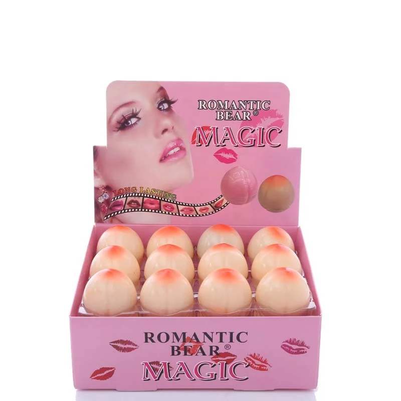 Amazon Hot Selling Private Label Peach Flavor 24 Hours Nourishing Lip Balm Customization Mini Size Low Moq Factory