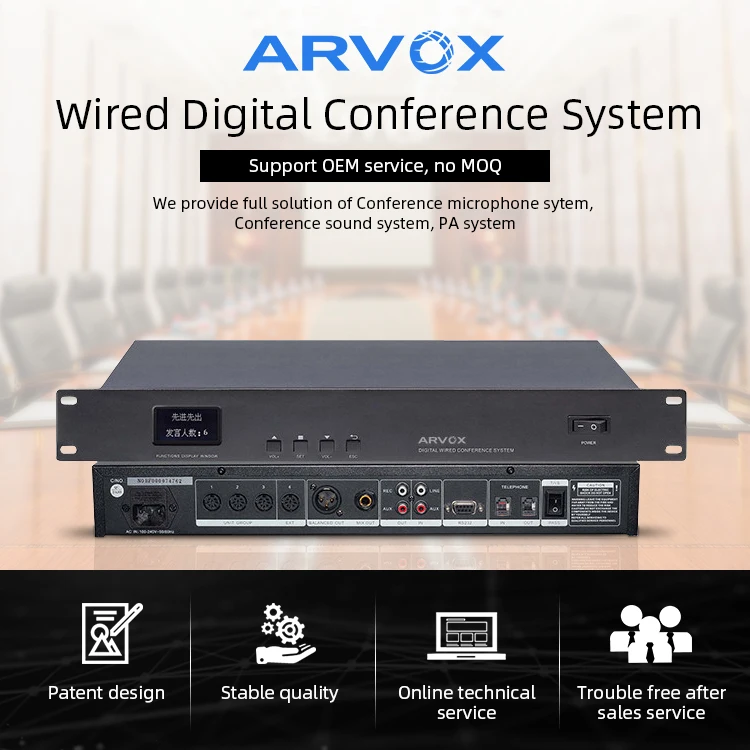 6530MA Digital Wired Discussing Conference System Controller with USB Recording