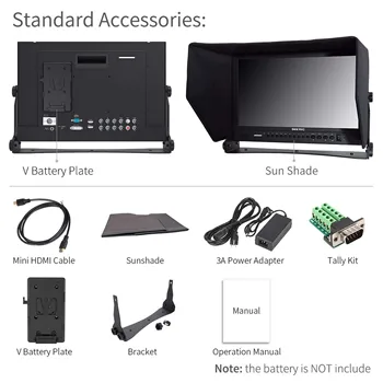 SEETEC P173-9HSD 17.3-inch Professional Broadcast LCD Monitor FHD 3G-SDI Aluminum for Studio/OB Van OEM Factory Price product image