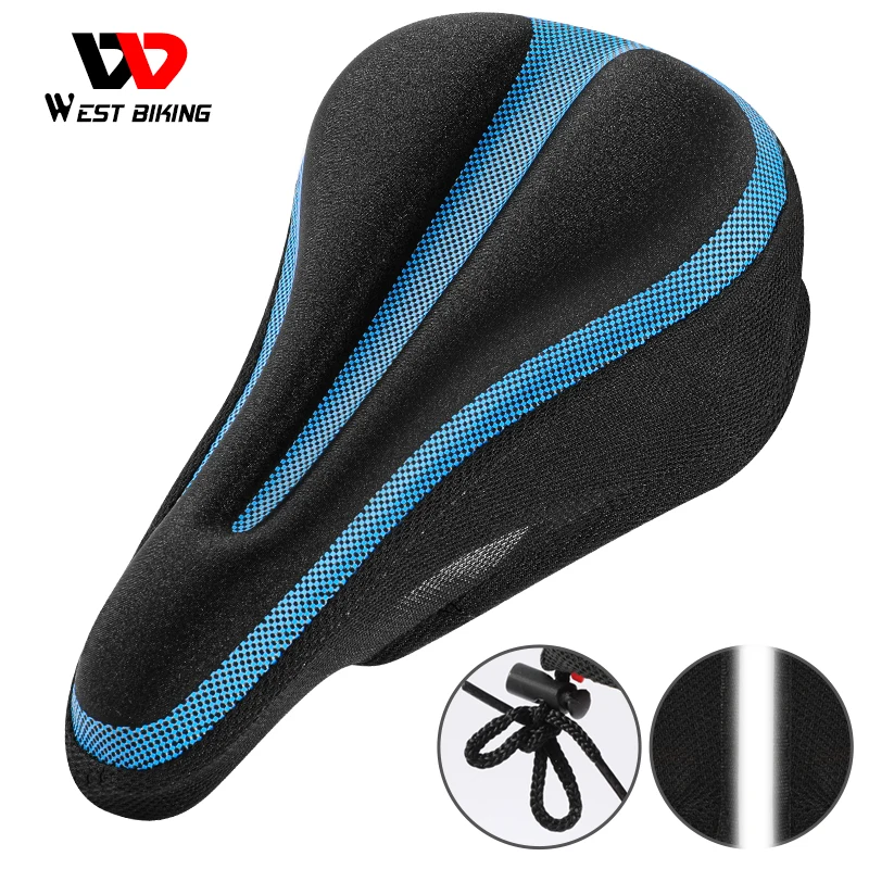 Comfortable Mountain Bike Bicycle Saddle Seat Cover Shockproof Gel Cushion Cover 