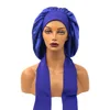 Royal blue satin bonnet
