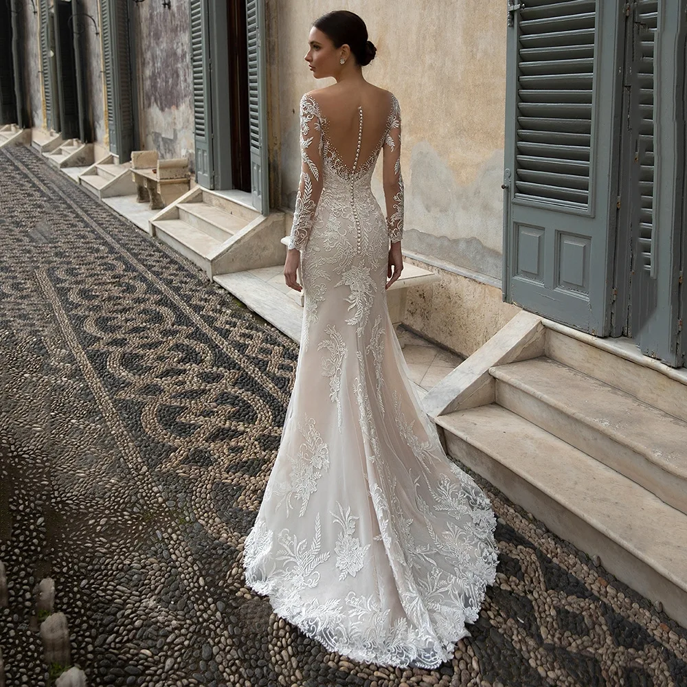 Shop Our S440F 2021 Long-Sleeved Halter Fishtail Tail Buckle Dress