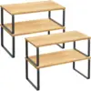 Bureau beige avec pieds noirs