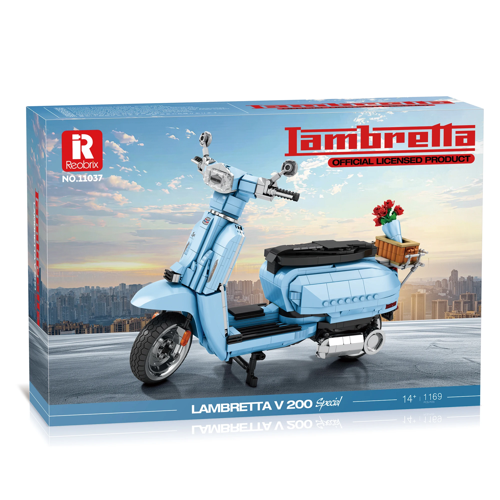 Officially Licensed Reobrix 11037 Lambretta V200 Building Blocks