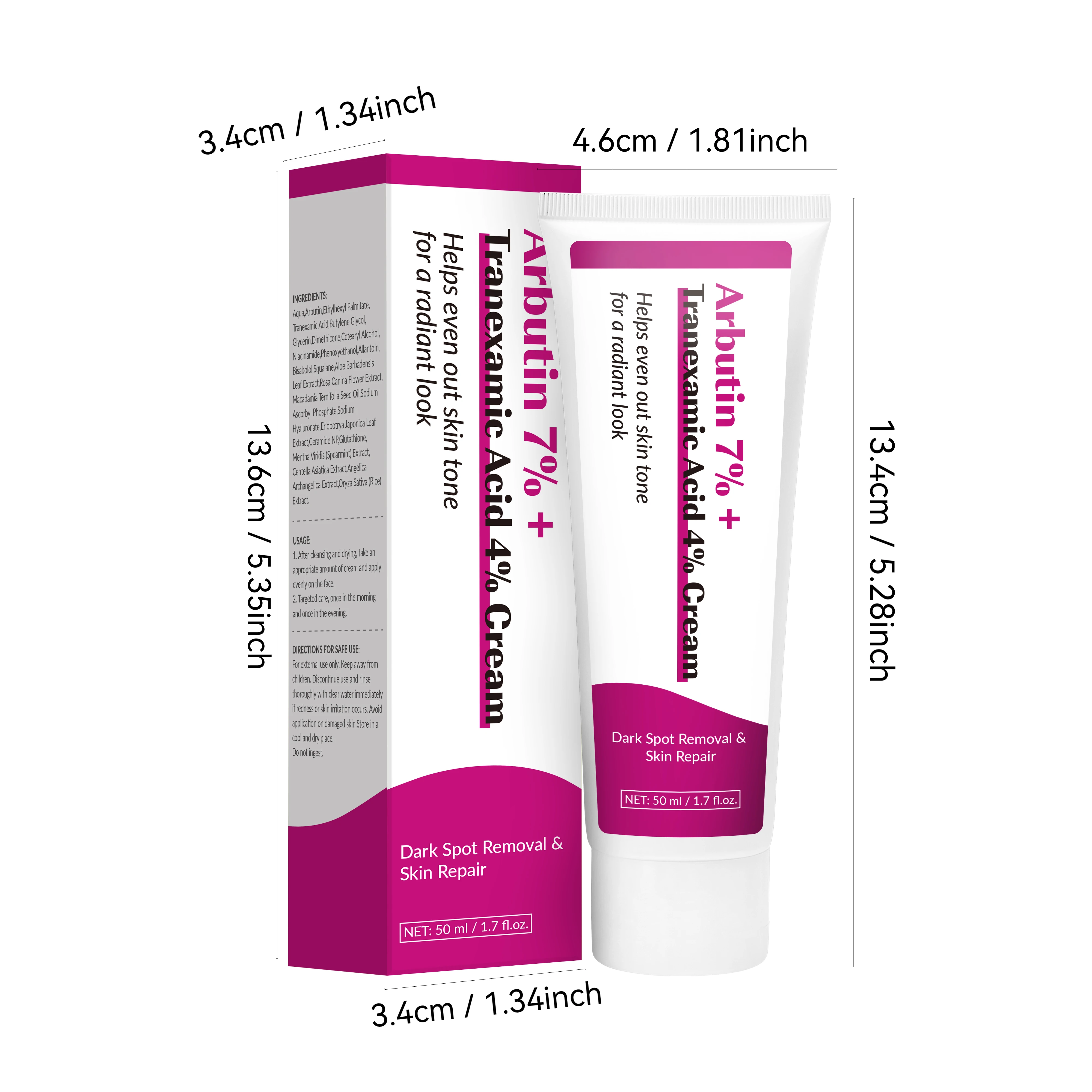 Arbutin & Glutathione Brightening Face Cream, Niacinamide Moisturizer with  Tranexamic Acid for Dark Spot Removal| Alibaba.com