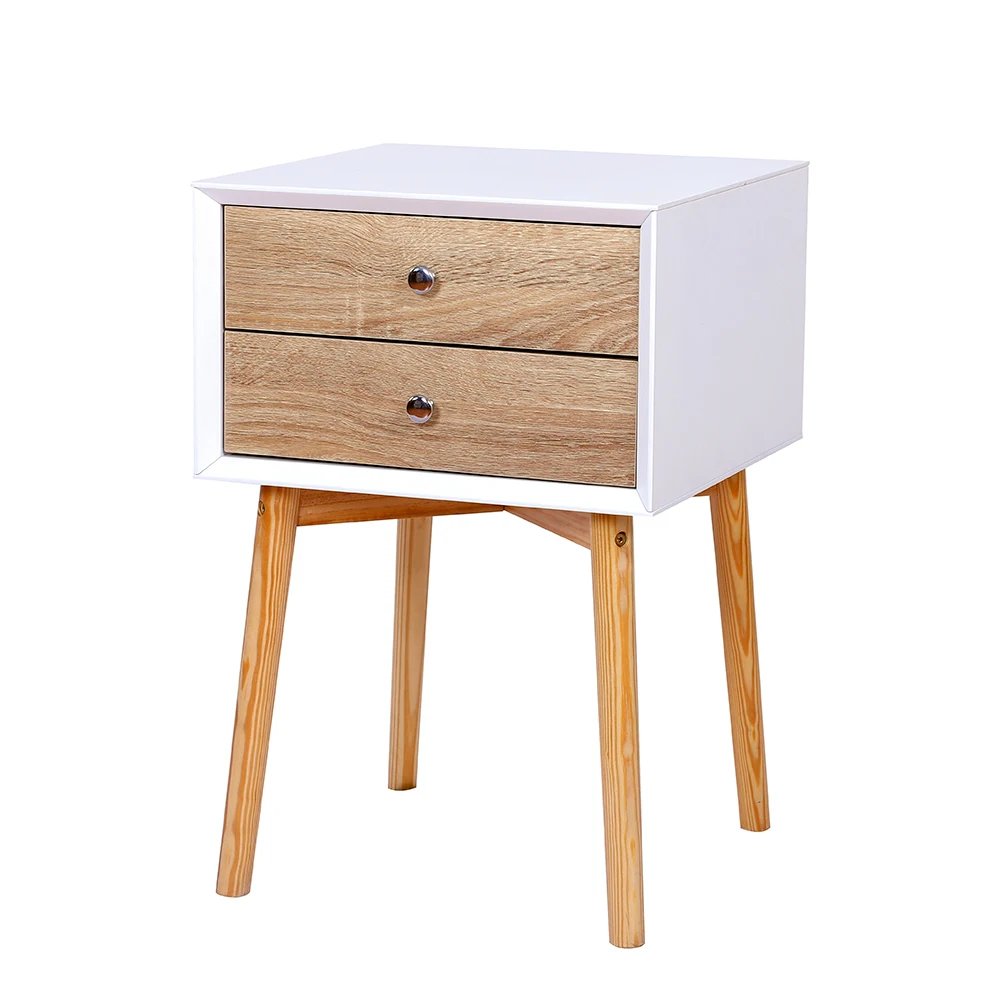 White Night Stand Bedside Table Wooden Sofa Side Table Nightstand