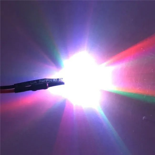 Small bulb 3V 5V 12V 5MM LED Diode Light Clear 20cm Cable Pre Wired With Plastic Holder