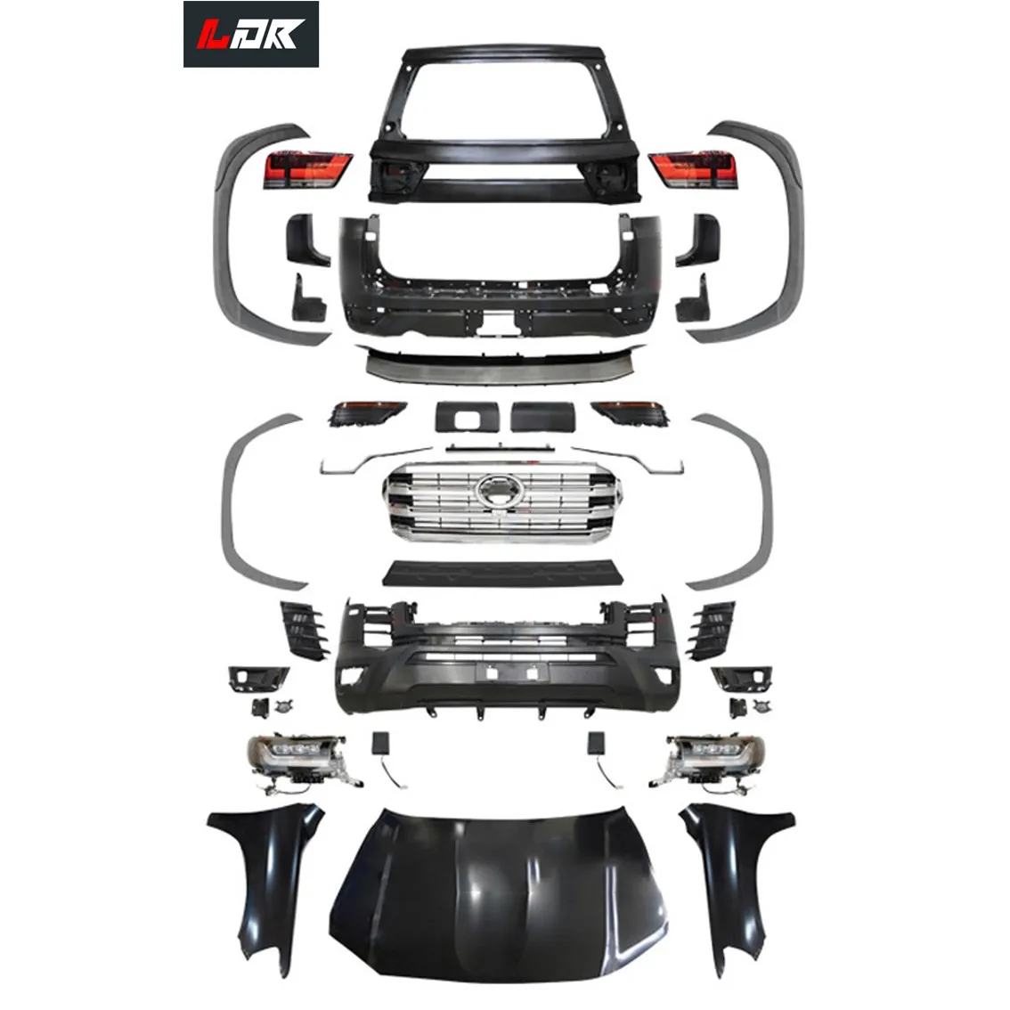 Car Accessories Conversion Exterior Body Kit For Land Cruiser Lc200