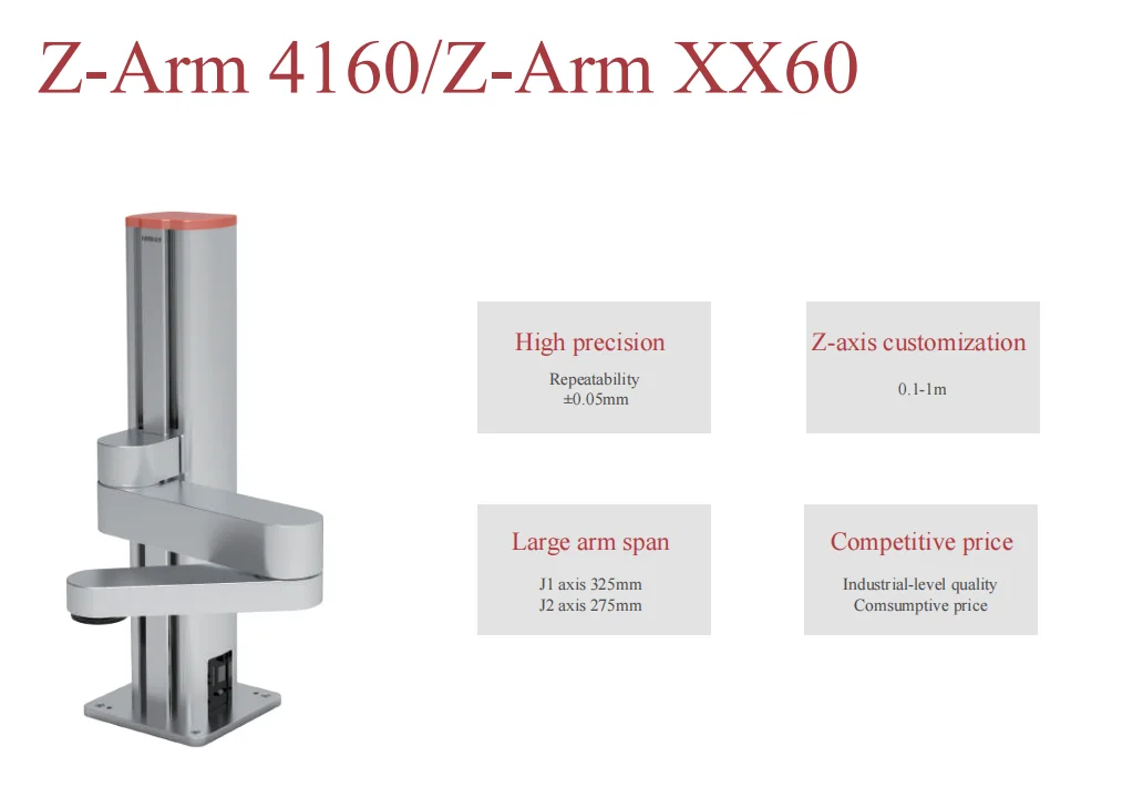 SCARA Robot Price 4160 HITBOT 4-Axis Desktop Robotic Arm